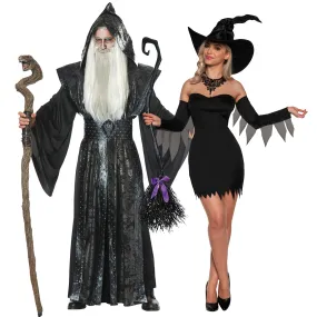 Witch and Wizard Couple Costumes
