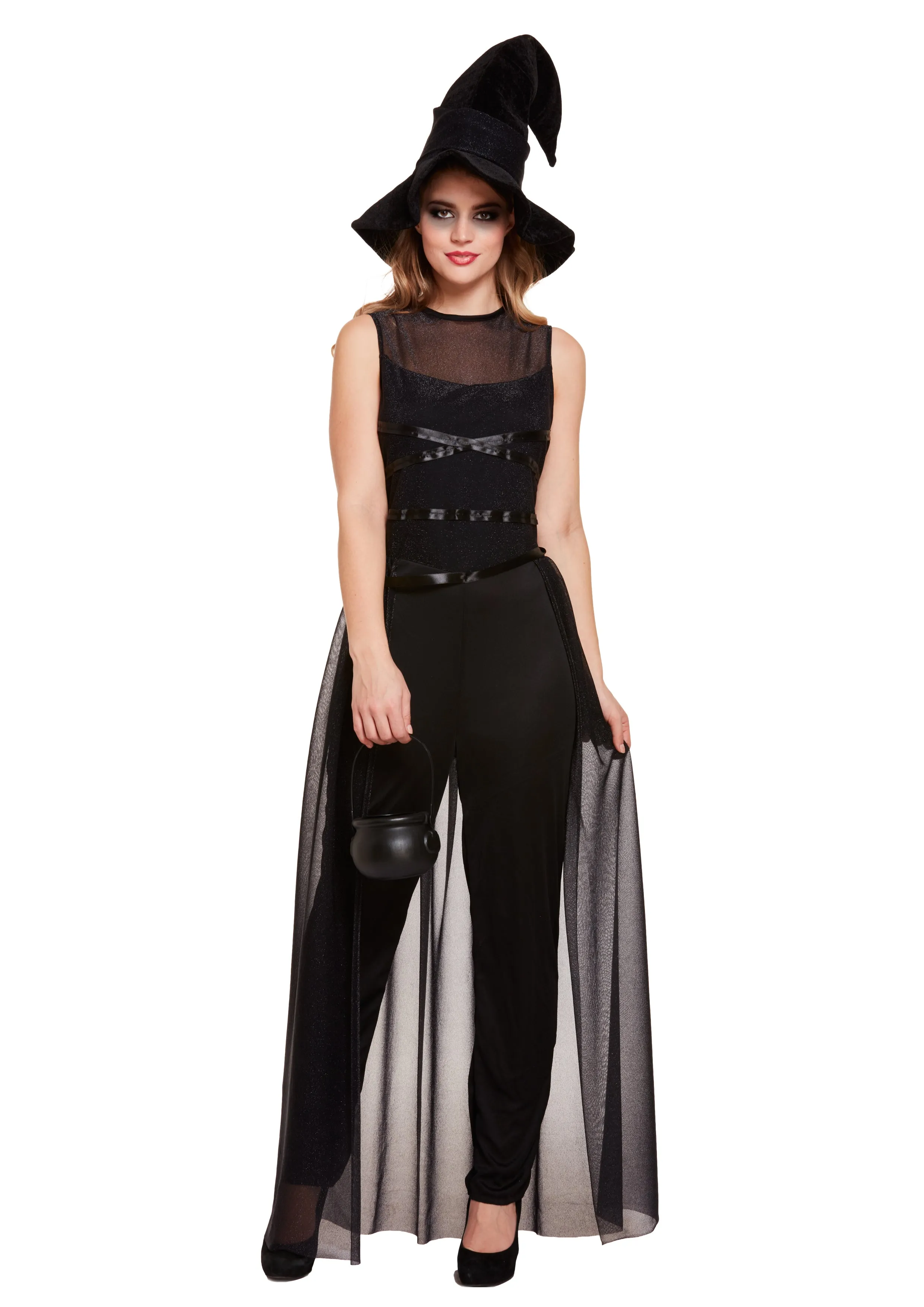 Witch Long Ladies Costume Elegant Halloween Attire