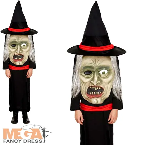 Witch with Giant Face Girls Enchanted Sorceress Costume