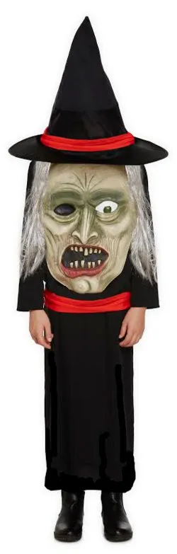 Witch with Giant Face Girls Enchanted Sorceress Costume