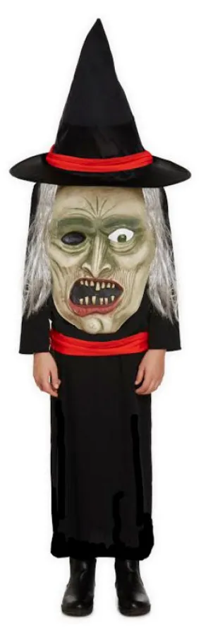 Witch with Giant Face Girls Enchanted Sorceress Costume