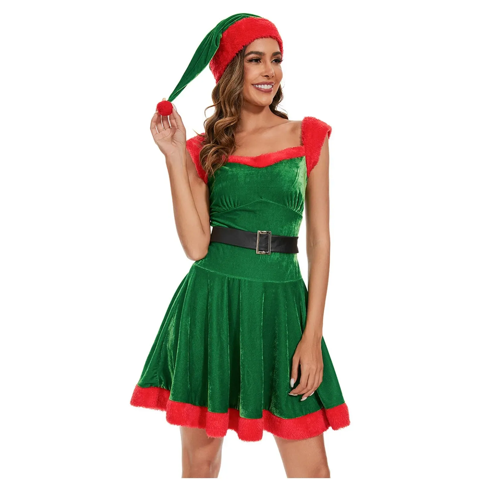 Women's Festive Costume Santa Claus Party Dress
