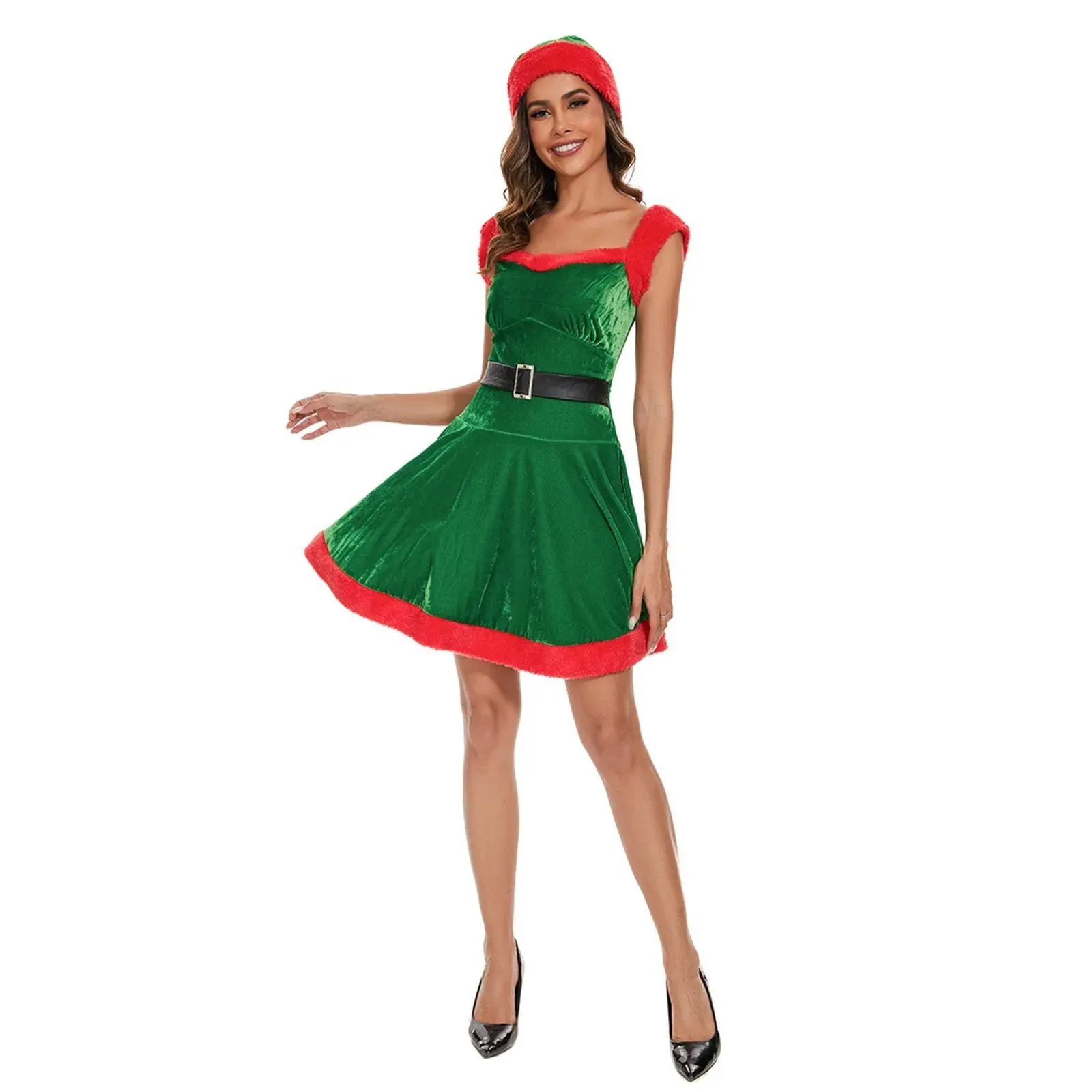 Women's Festive Costume Santa Claus Party Dress