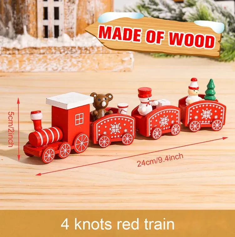 Wooden/Plastic Train Christmas Ornament Merry Christmas Decoration For Home  Xmas Gifts Noel Natal Navidad New Year