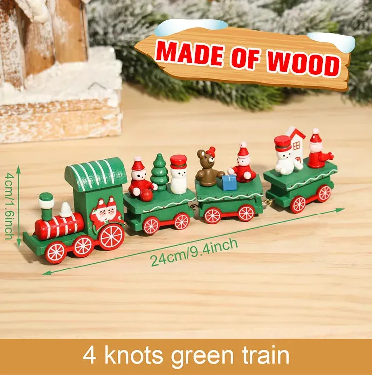 Wooden/Plastic Train Christmas Ornament Merry Christmas Decoration For Home  Xmas Gifts Noel Natal Navidad New Year