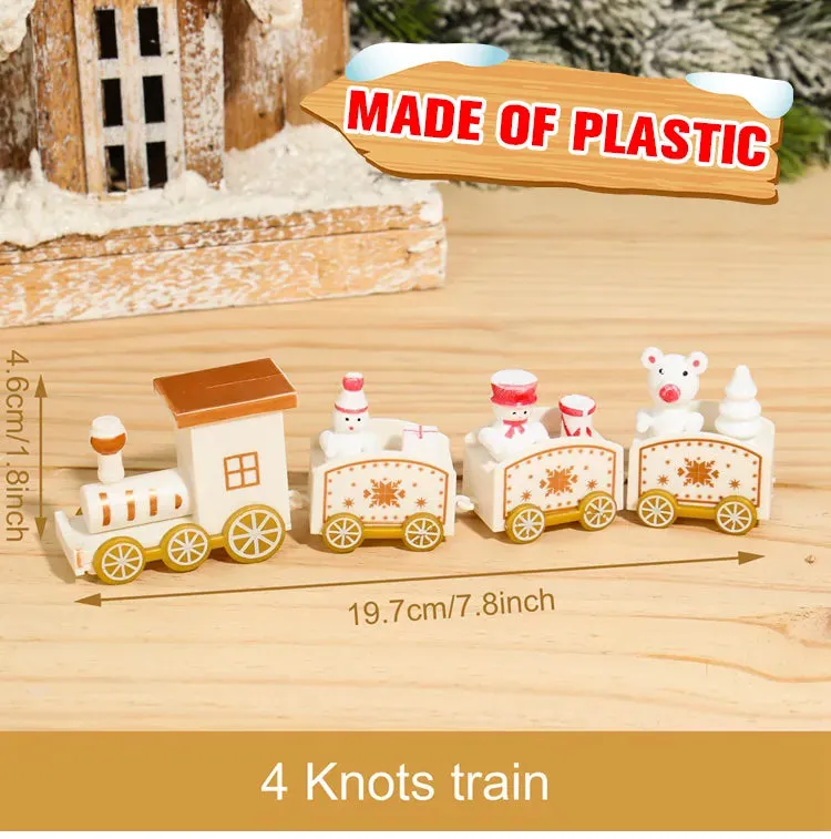 Wooden/Plastic Train Christmas Ornament Merry Christmas Decoration For Home  Xmas Gifts Noel Natal Navidad New Year