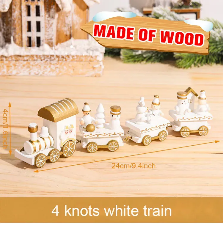 Wooden/Plastic Train Christmas Ornament Merry Christmas Decoration For Home  Xmas Gifts Noel Natal Navidad New Year