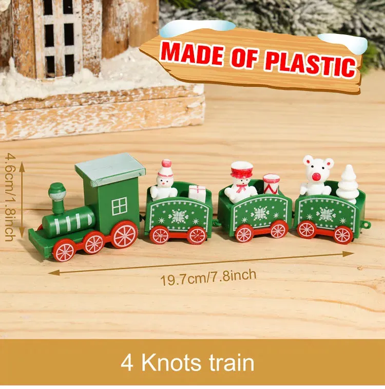Wooden/Plastic Train Christmas Ornament Merry Christmas Decoration For Home  Xmas Gifts Noel Natal Navidad New Year